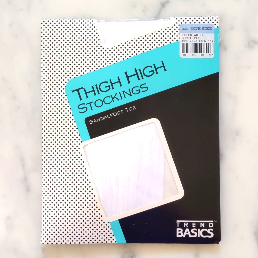 NWT. Trend Basics Thigh High Stockings with Sandalfoot Toe.